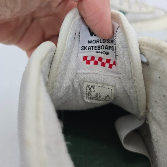 Vans x Gilbert Crockett | SK8-Hi white green skateboard hi-top sneakers | WMS 8 - Picture 4 of 8